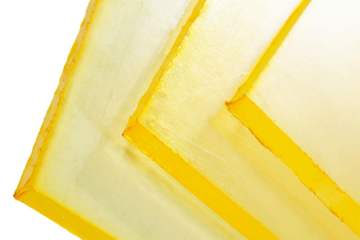 Полиуретан листовой 15 мм (500х500 мм, жёлтый)