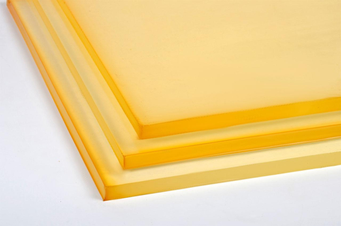 Полиуретан листовой 15 мм (500х500 мм, жёлтый)