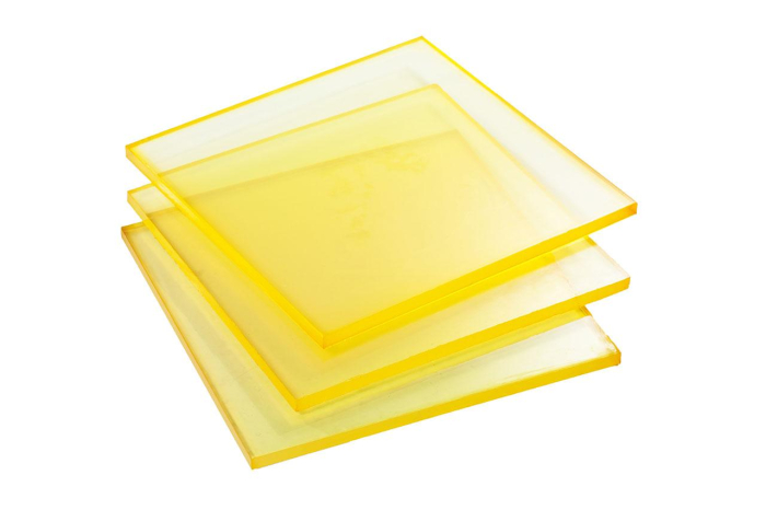 Полиуретан листовой 20 мм (500х500 мм, жёлтый)