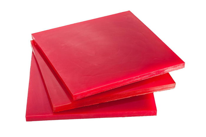 Полиуретан листовой 25 мм (500х500 мм, красный)