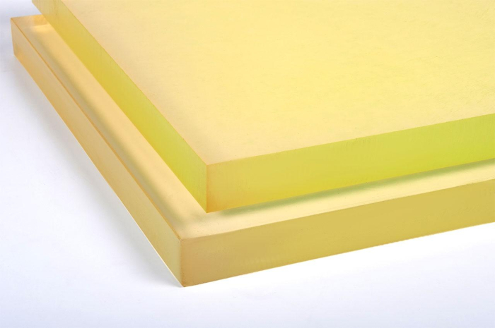 Полиуретан листовой 40 мм (500х500 мм, жёлтый)