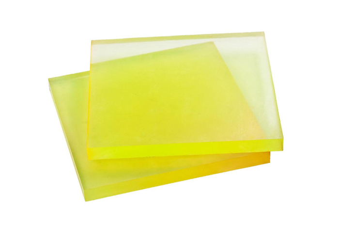 Полиуретан листовой 40 мм (500х500 мм, жёлтый)