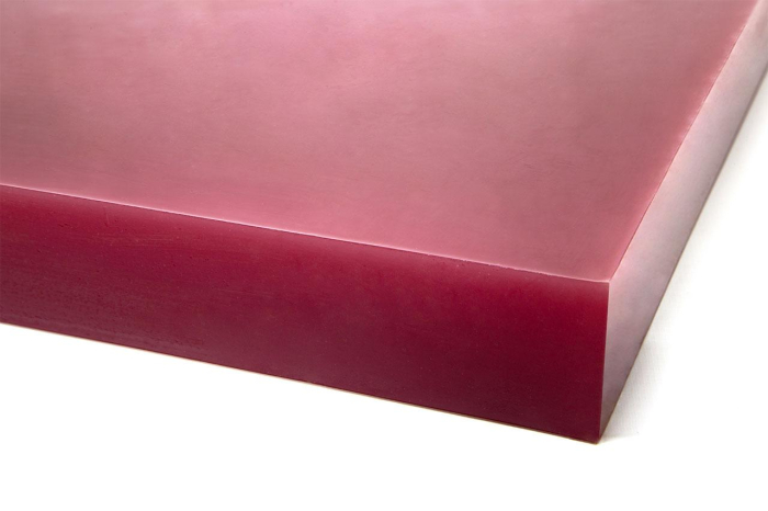 Полиуретан листовой 40 мм (500х500 мм, красный)
