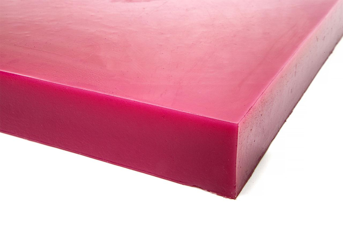 Полиуретан листовой 50 мм (500х500 мм, красный)