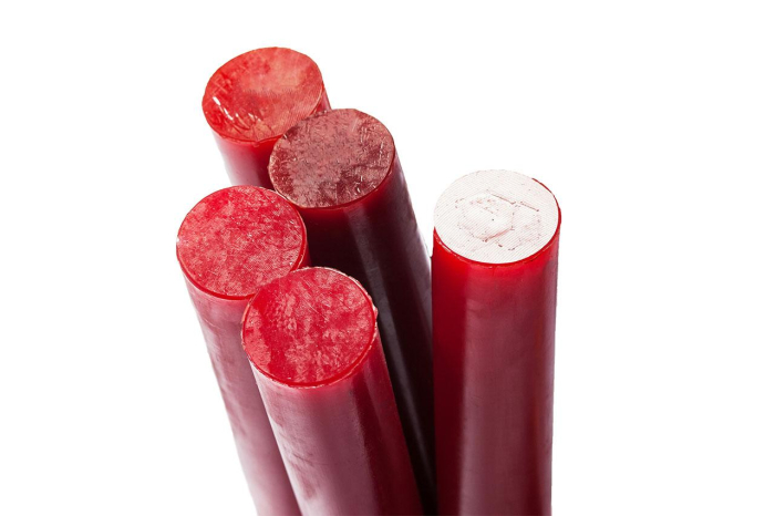 Полиуретан стержень Ф 40 мм ШОР А85 (400 мм, красный)