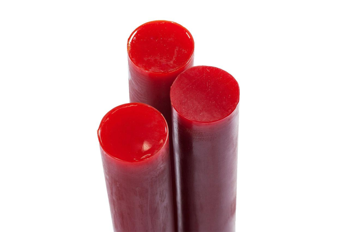 Полиуретан стержень Ф 50 мм ШОР А85 (400 мм, красный)