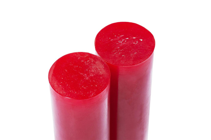 Полиуретан стержень Ф 65 мм ШОР А85 (400 мм, красный)