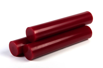 Полиуретан стержень Ф 75 мм ШОР А85 (400 мм, красный)