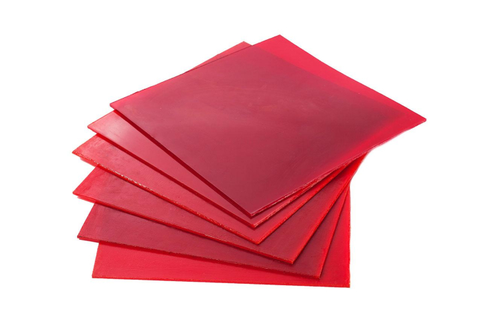 Полиуретан листовой 5 мм (500х500 мм, красный)