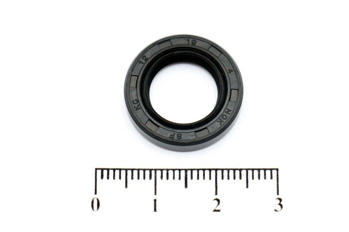 Сальник (манжета армированная) KC 12х19х4 NBR70 (без пружины)